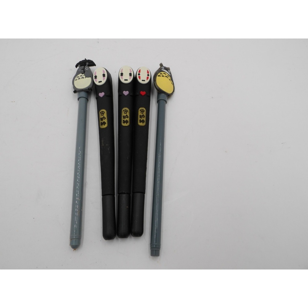 Studio Ghibli Pen Spirited Away , No Face Pens, Set Of 3 & 2 Other Pens